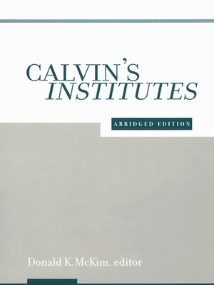 cover image of Calvin's Institutes